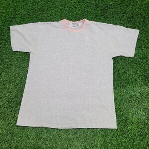 Vintage 90s Cincinnati Bearcats Tribal Ringer Shirt Large 21x26 Gray Pink USA